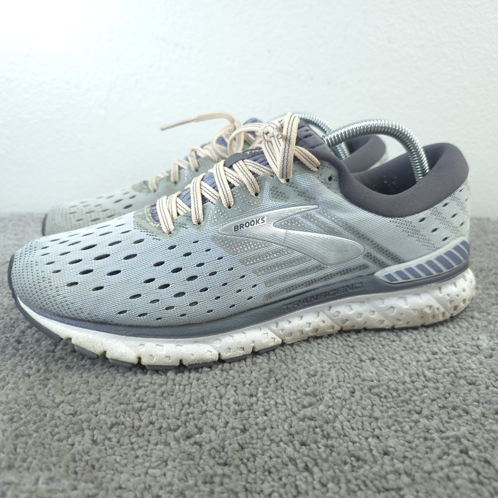 Brooks Transcend 6 Womens Running Shoes Size 10.5 Gray Peach 1202871B067 Sneaker